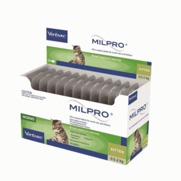 Virbac - Milpro Kittens Deworming Tablet 10mg 24 Pack