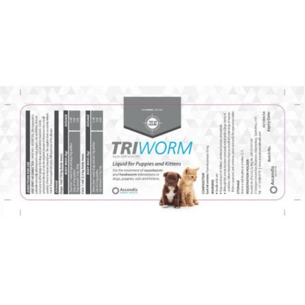 Triworm Deworming Liquid For Dogs And Cats
