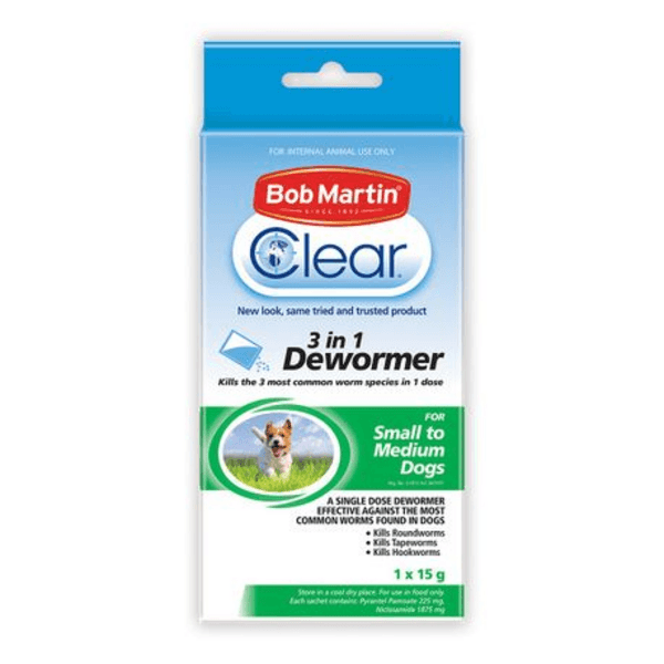 Bob Martin Pet 3-1 Dewormer S/M 15G