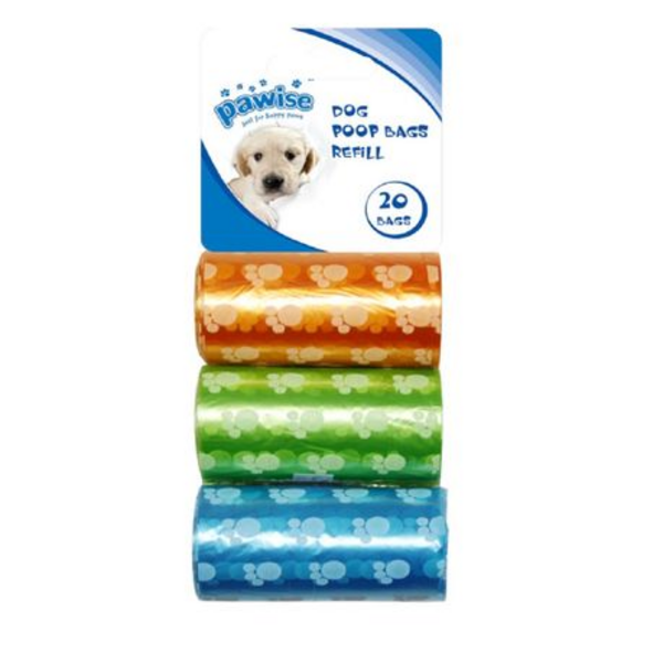 Pawise - Dog Poop Bags Refill (20 Bags) x 2