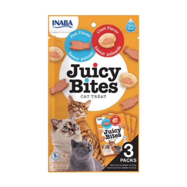 Inaba - Juicy Bites - Clam & Fish Flavour 33.9g x 3