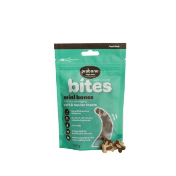 Probono Semi Moist Mini Bones - 120g Pouch