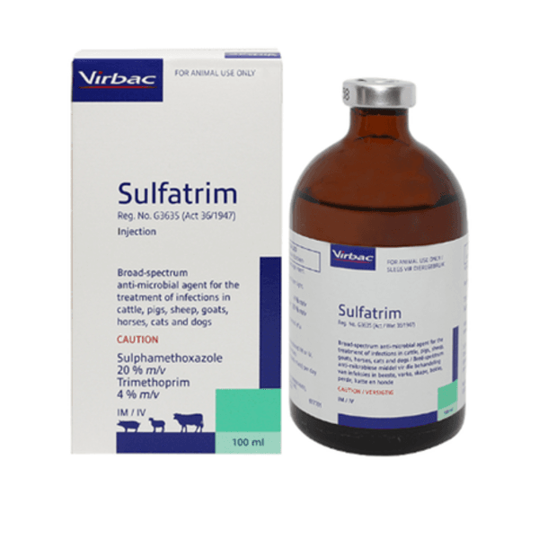 Virbac - 100ml Sulfatrim -240 Injection Broad Anti-Biotic