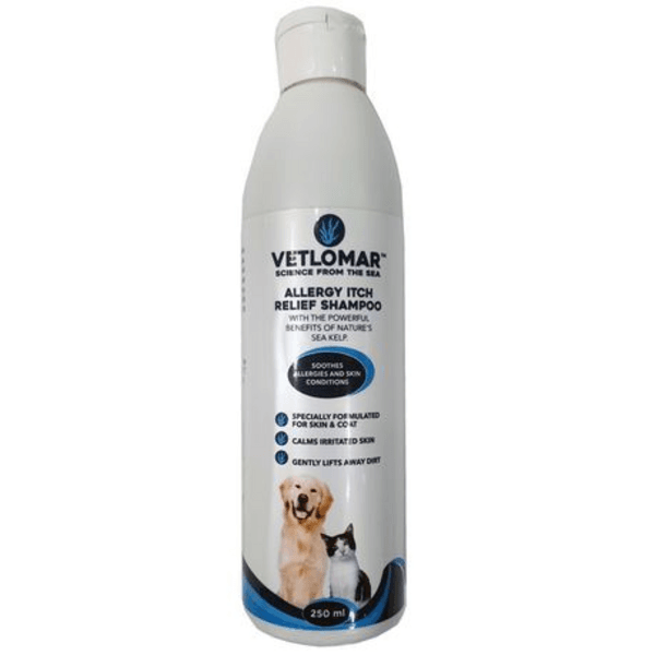 Vetlomar Allergy Itch Relief Pet Shampoo - Natural Care for Dogs & Cats