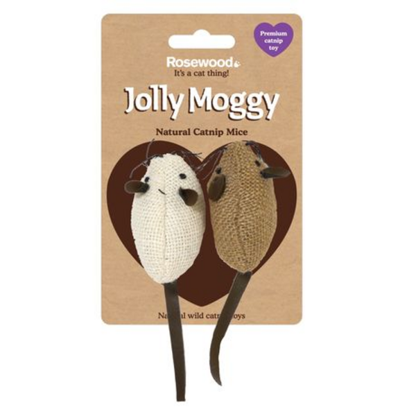 Rosewood - Jolly Moggy Catnip Mice 2 Piece