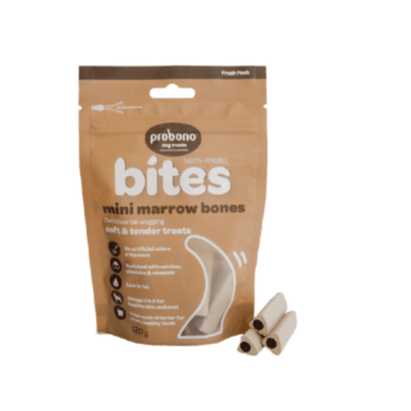 Probono Semi Moist Mini Marrow Bones - 120g Pouch