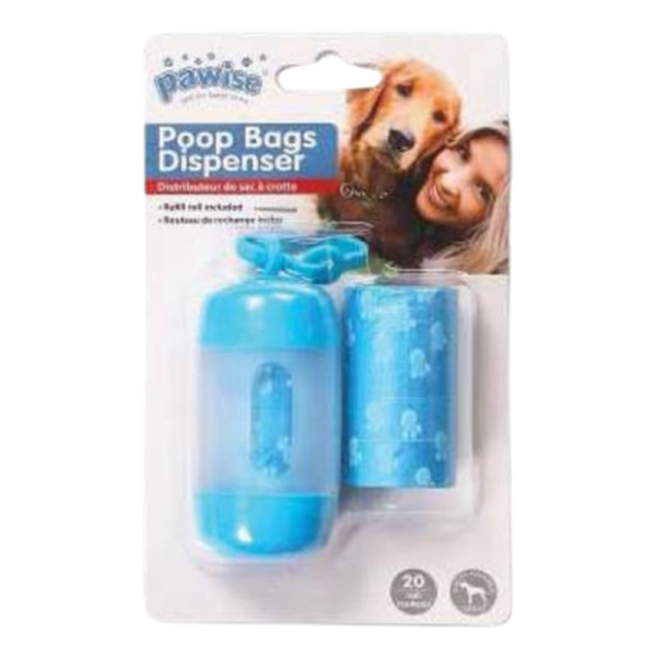 Pawise - Poop Bag Dispenser W/Refill Each 20 Pack x2