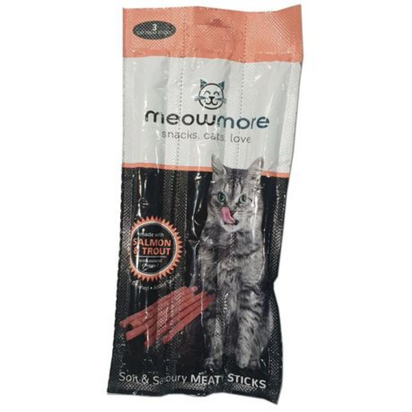 MeowMore Salmon and Trout Meat Sticks