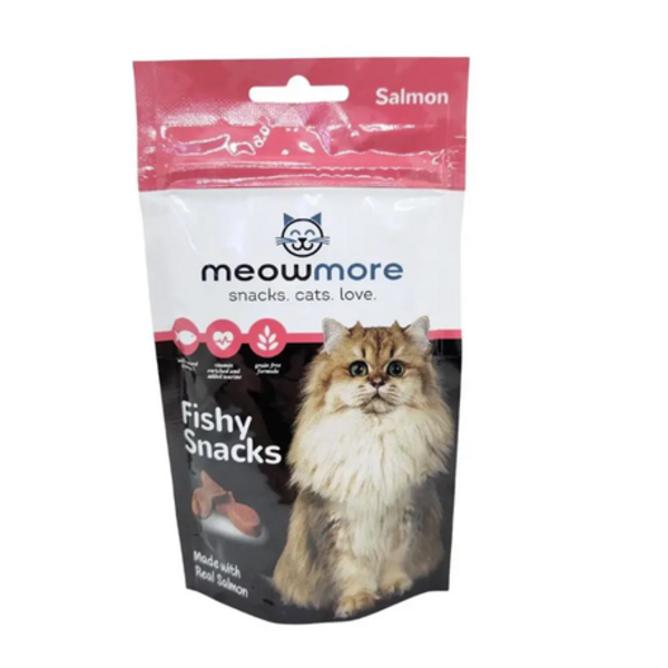 Meow More - Fishy Snacks Salmon & Trout Adult Cat Treats 10 Pack 35g x1
