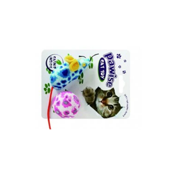 Pawise - Cat Toy Mouse & Ball x3