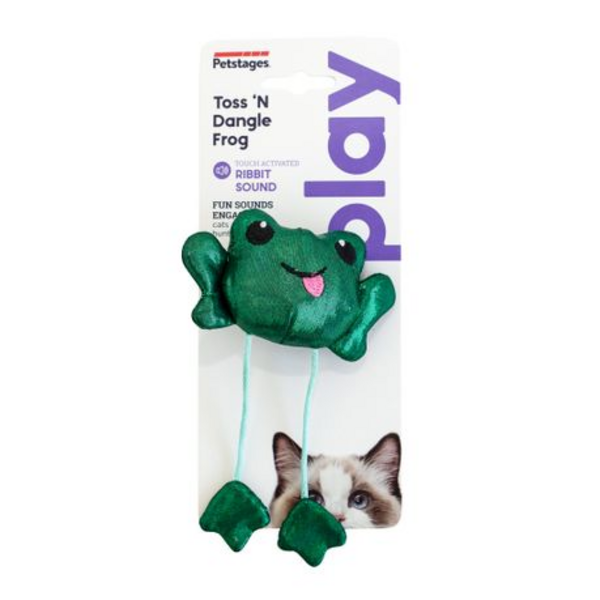 Petstages - Toss 'n Dangle Frog Cat Toy