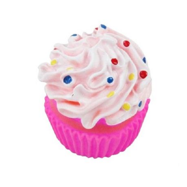 Vinyl Sprinkle Cupcake Dog Toy
